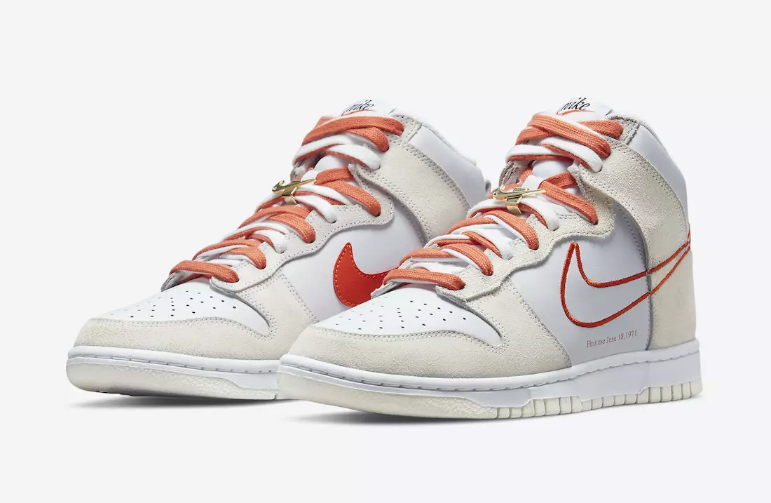 Nike Dunk High Prima utilizare Alb Portocaliu DH6758-100 Data lansării