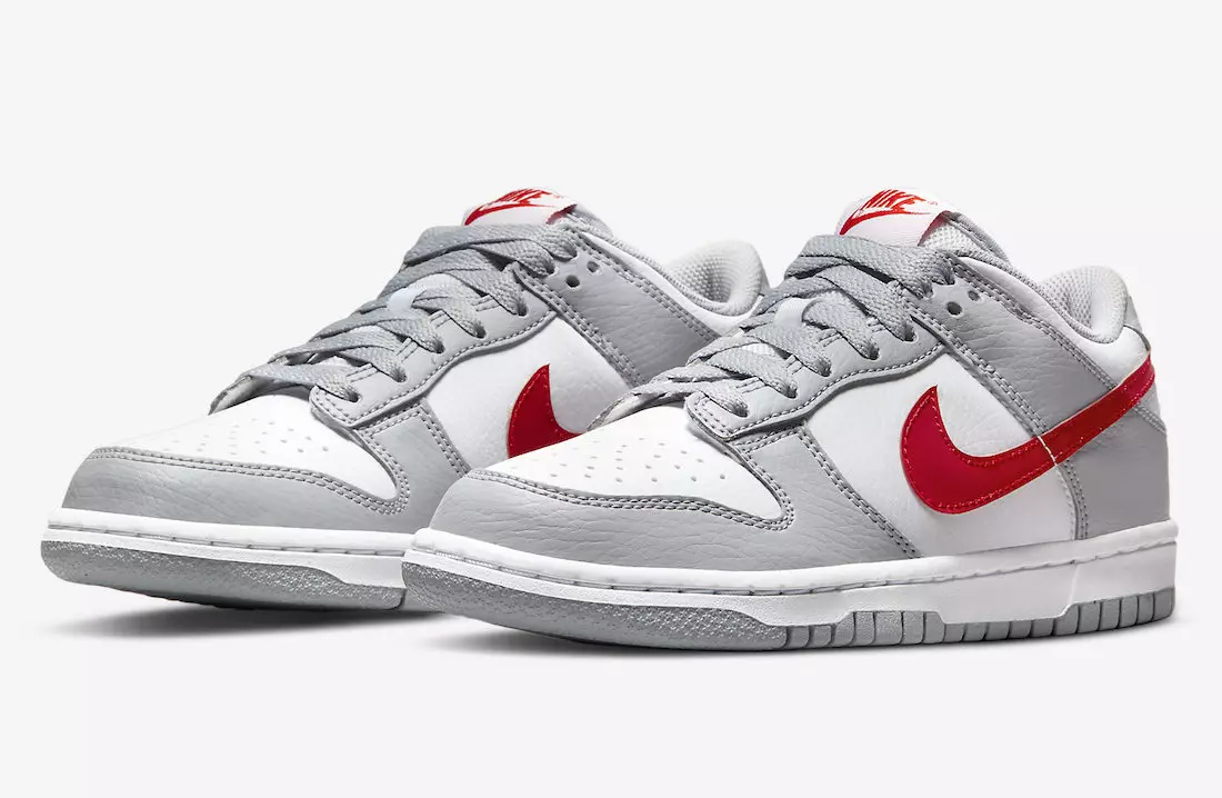 Nike Dunk Low GS Fehér Szürke Piros DV7149-001 Megjelenés dátuma