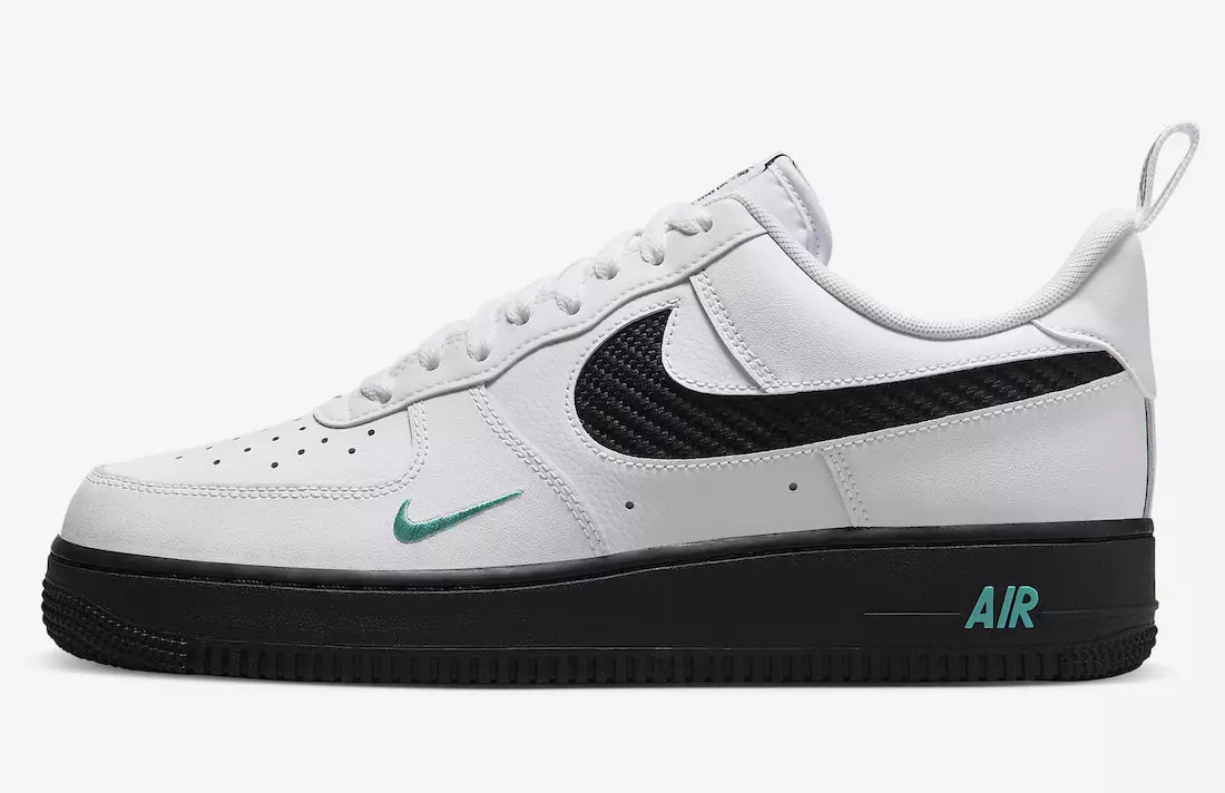 Nike Air Force 1 Low White Black Teal DR0155-100 Data tar-Rilaxx