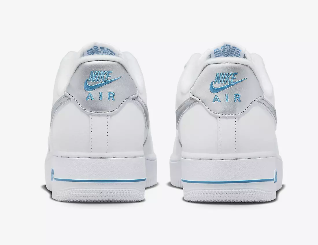 Nike Air Force 1 נידעריק ווייסע זילבער DR0142-100 מעלדונג טאָג