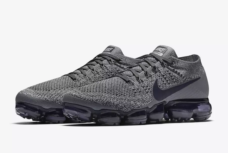 Nike VaporMax Releasing me pjesën e sipërme gri dhe swooshes obsidian