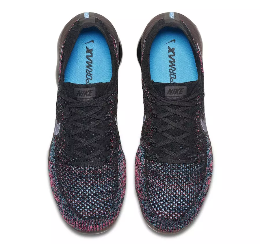 Nike Air VaporMax Preto Rosa Azul Multicolorido