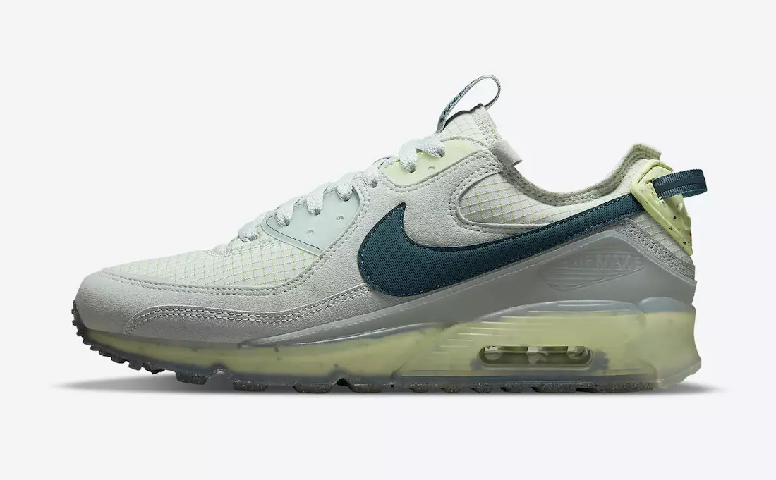 Nike Air Max 90 Terrascape Grey Haze Tummansinivihreä Seafoam DH2973-002 Julkaisupäivä