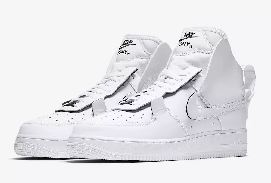 PSNY Nike Air Force 1 Жоғары ақ қара AO9292-101 Шығарылған күні-4