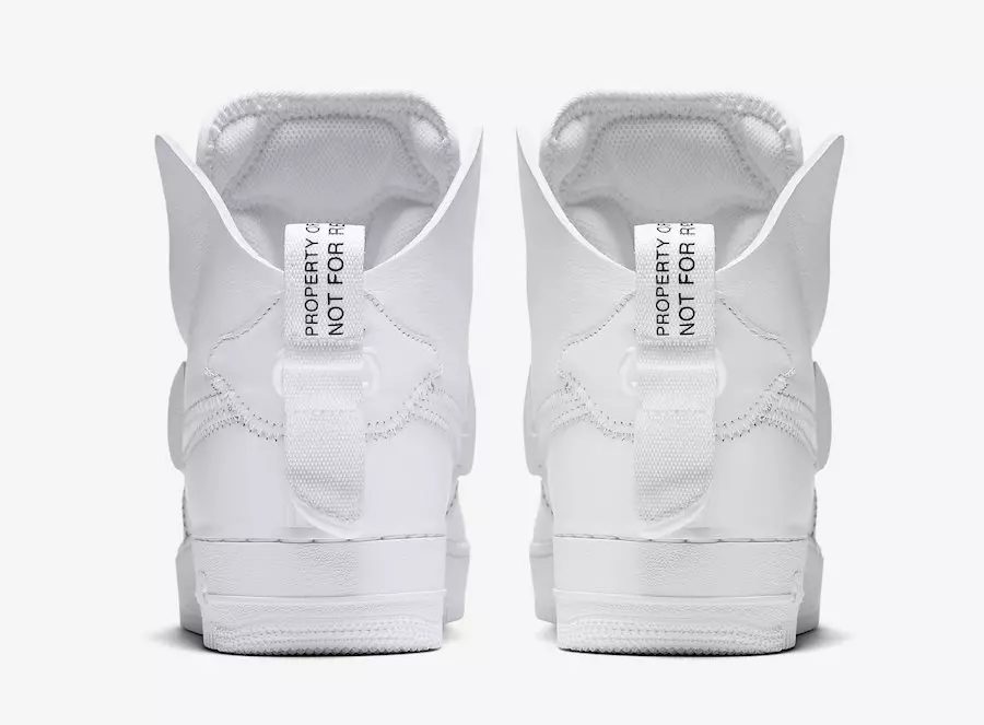 PSNY Nike Air Force 1 Høy Hvit Svart AO9292-101 Utgivelsesdato-4