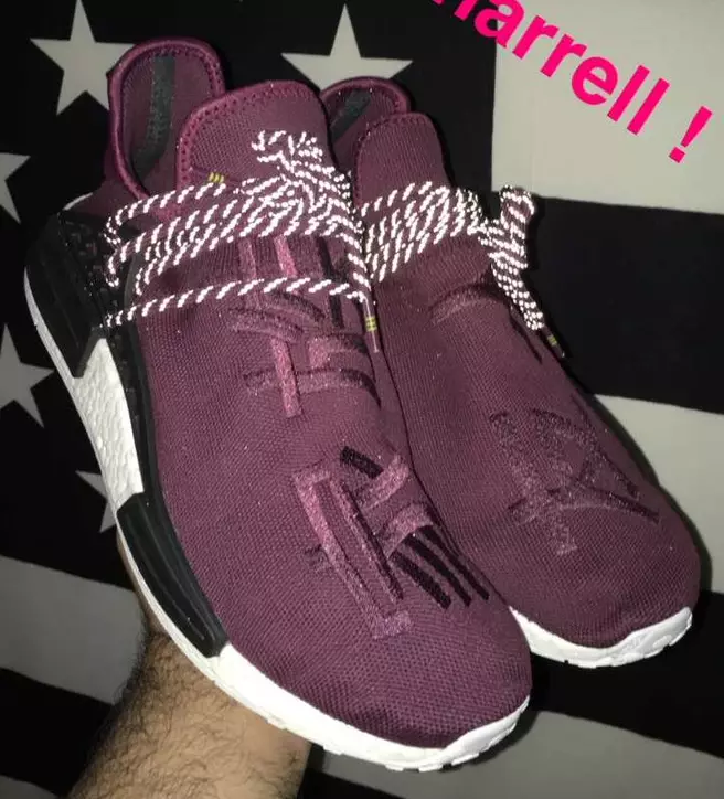 Pharrell Adidas NMD Burgundy Friends отбасы