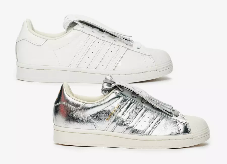 adidas Jirrilaxxaw Żewġ Superstars Ġodda B'Qoxra Bizzilla Fringed