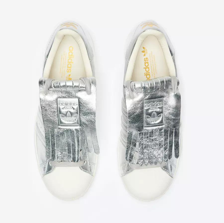 تاريخ إصدار أديداس Superstar Fringe Silver FW8159