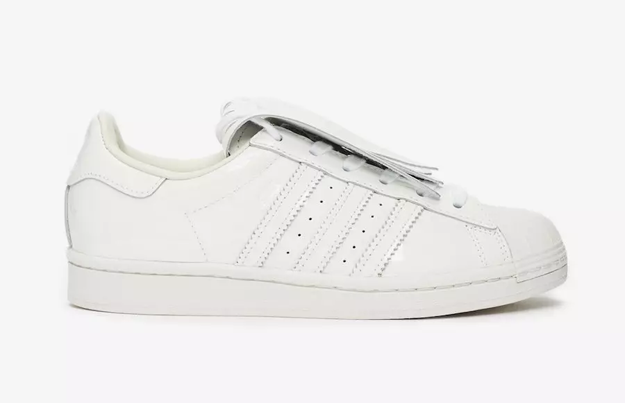 تاريخ إصدار أديداس Superstar Fringe White FW8154