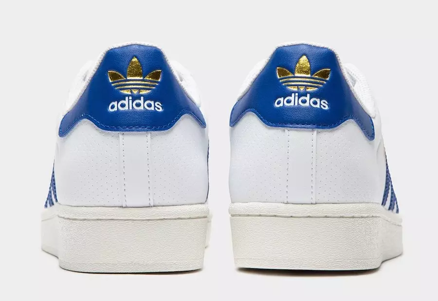 adidas Superstar პერფორირებული თეთრი ლურჯი FX2724 გამოშვების თარიღი