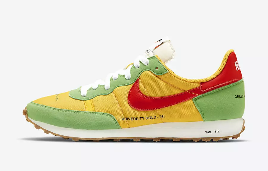 Nike Challenger OG University Gold Habanero Red Green Nebula CZ9072-763 Megjelenés dátuma