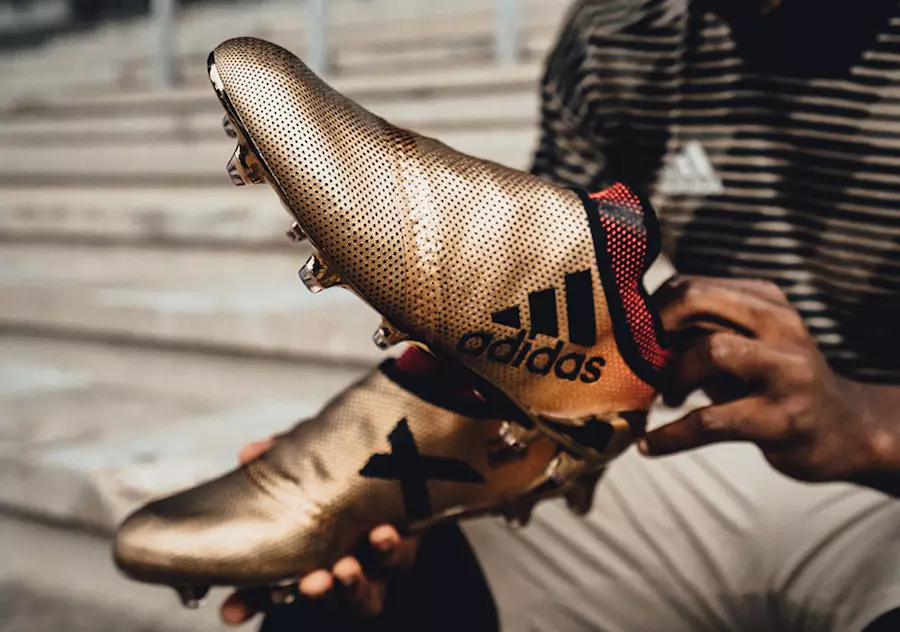 adidas Soccer Skystalker коллекциясы қара қызыл алтын