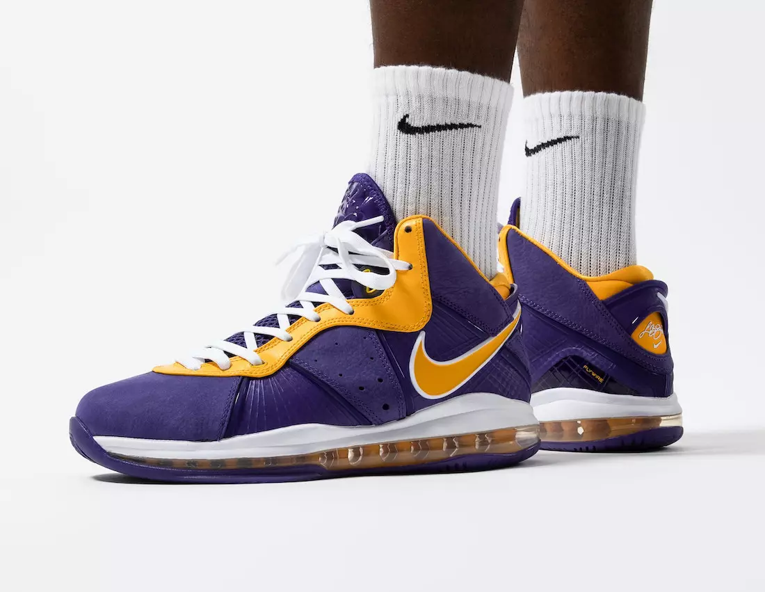 Nike LeBron 8 Lakers DC8380-500 Tarikh Tayangan On-Feet