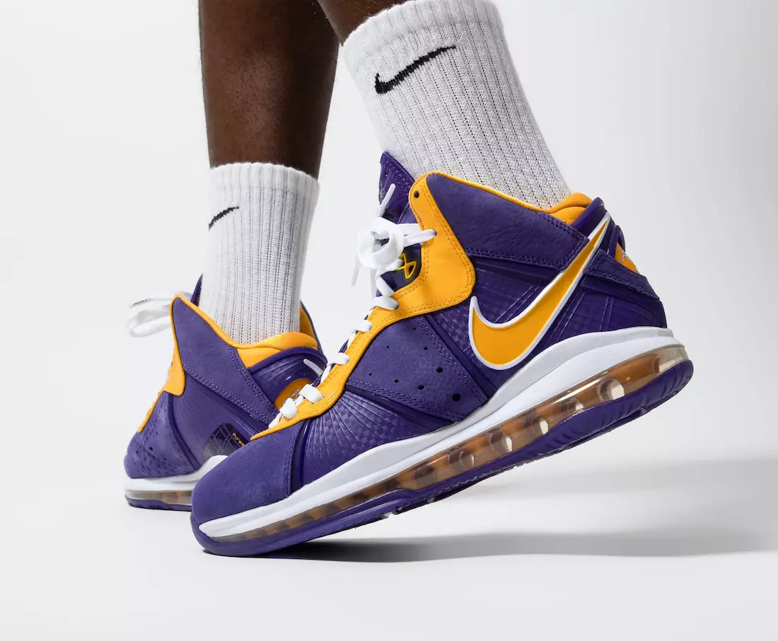 Nike LeBron 8 Lakers DC8380-500 Data de llançament A peu