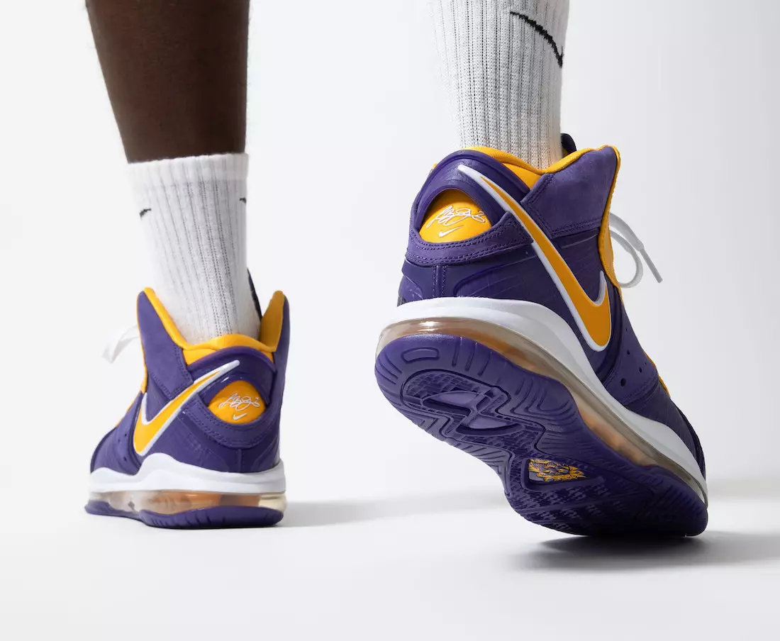 Nike LeBron 8 Lakers DC8380-500 Tarikh Tayangan On-Feet