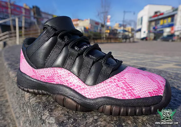 Air Jordan 11 Lav rosa slangeskinn Custom