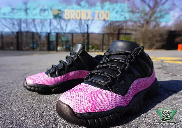 Aer Jordan 11 Íseal Pink Snakeskin Saincheaptha