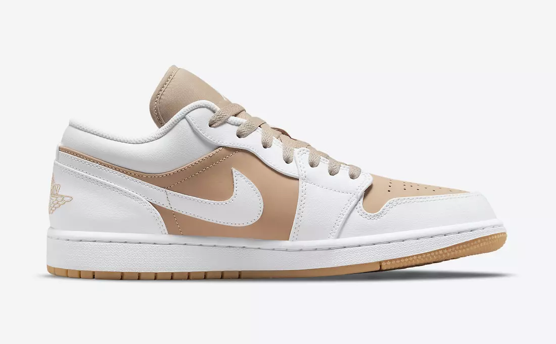 Air Jordan 1 Low White Tan Gum DN6999-100 Tarikh Tayangan