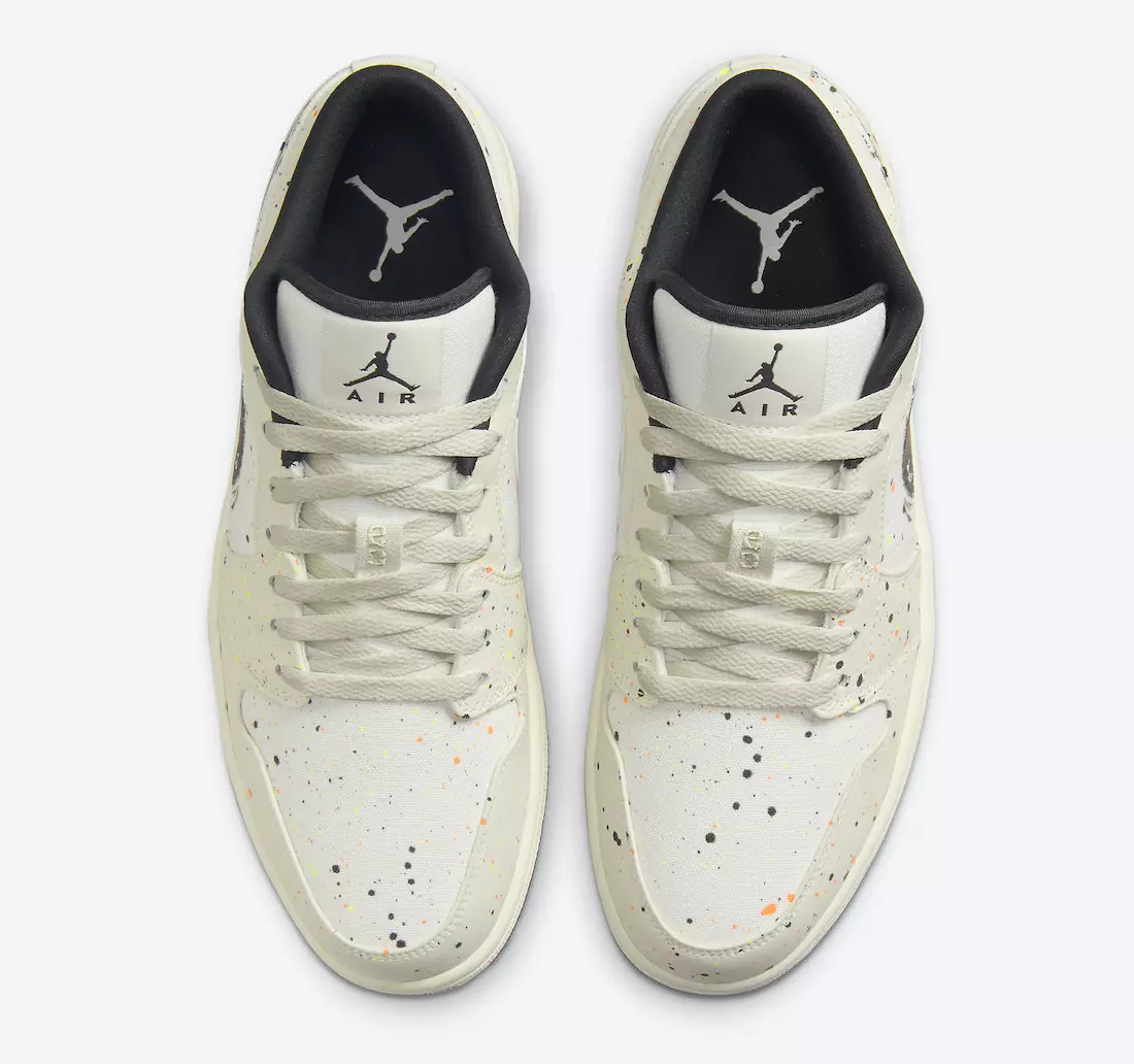 تاریخ انتشار Air Jordan 1 Low Paint Splatter Brushstroke Swoosh DM3528-100