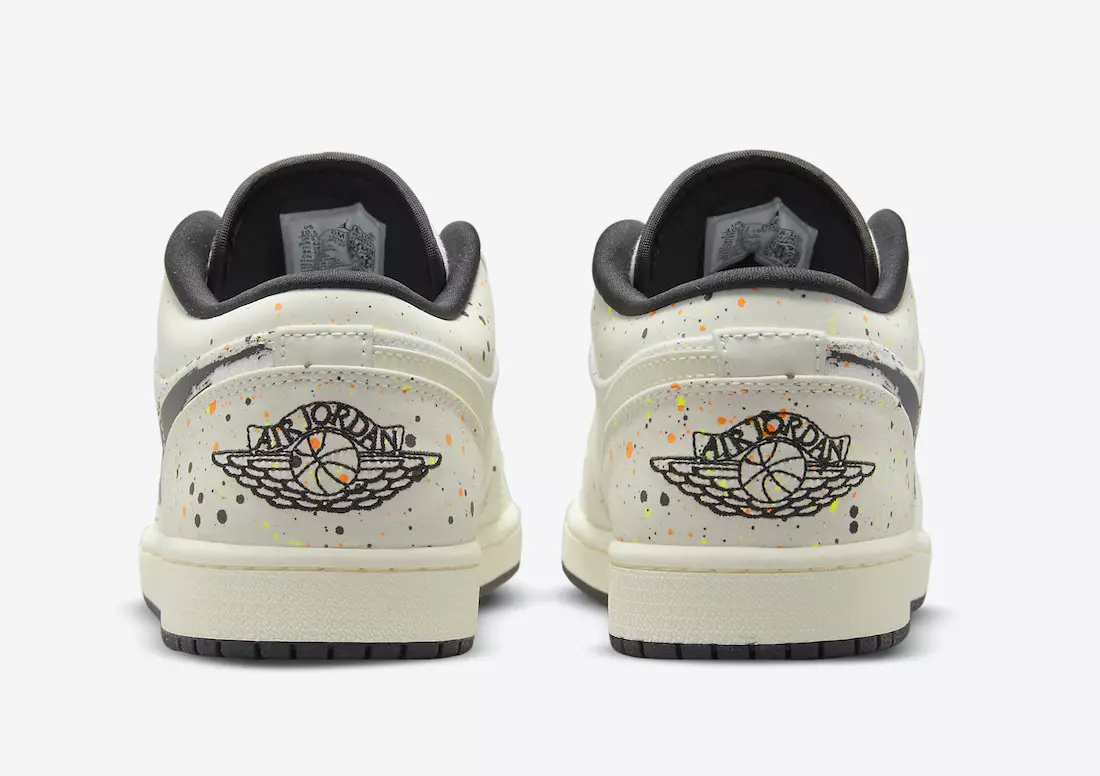 Air Jordan 1 Low Paint Splatter Tah štětcem Swoosh DM3528-100 Datum vydání