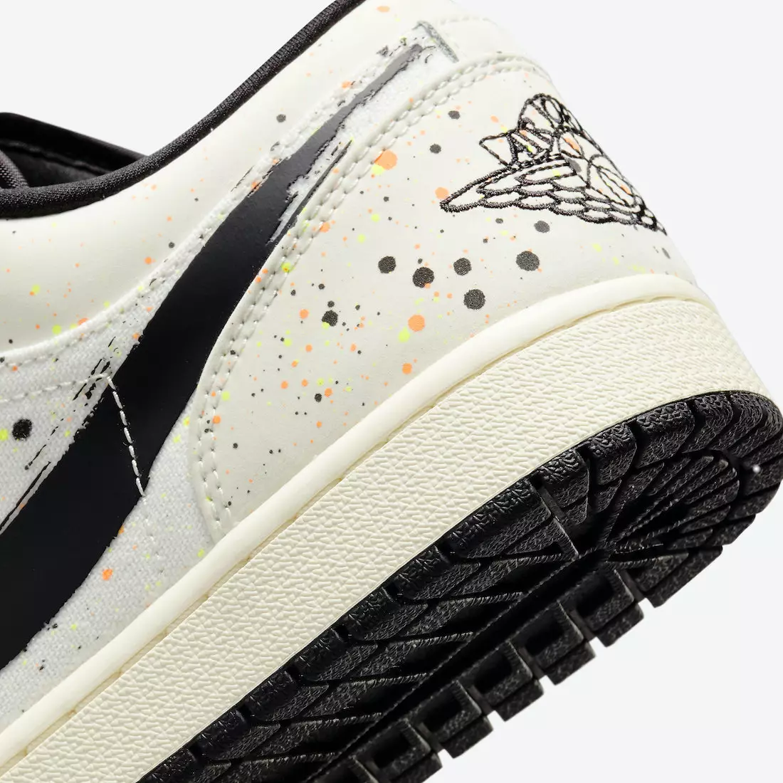 Air Jordan 1 Low Paint Splatter Brushstroke Swoosh DM3528-100 Utgivelsesdato