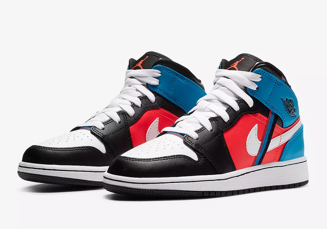 Air Jordan 1 Mid-ը գալիս է եռագույն ժապավեններով