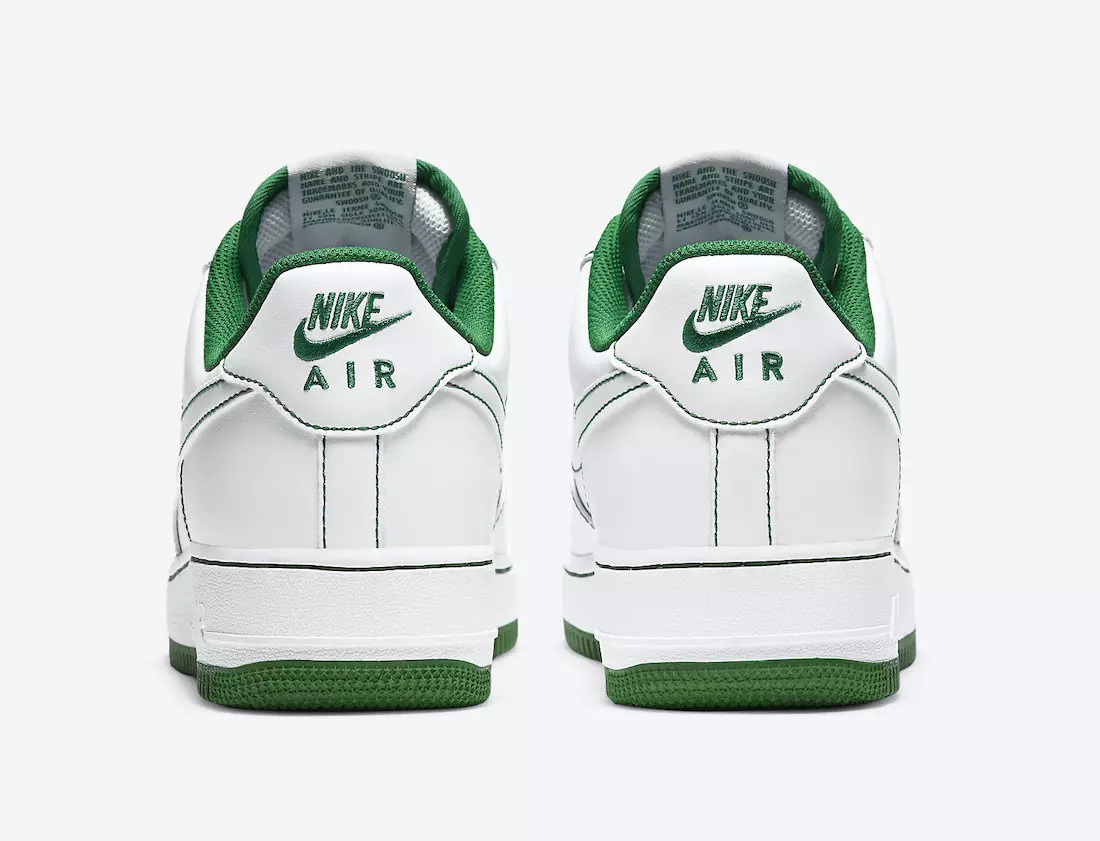 Nike Air Force 1 נידעריק ווייַס פּיין גרין CV1724-103 מעלדונג טאָג