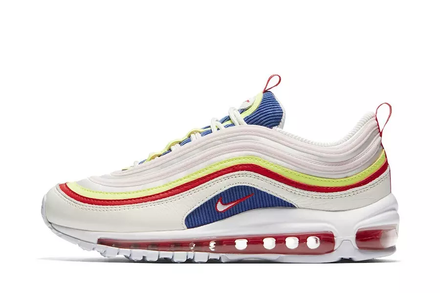 Nike Air Max 97 SE Beyaz Mavi Kırmızı Sarı