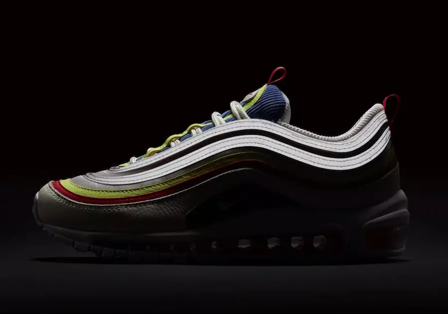 Nike Air Max 97 SE Branco Azul Vermelho Amarelo