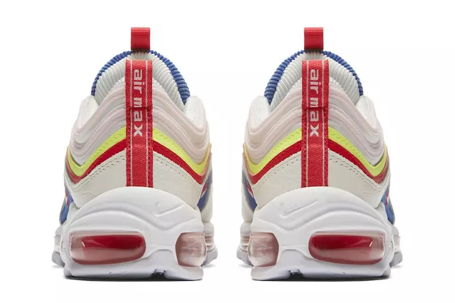 Nike Air Max 97 SE Белы Сіні Чырвоны Жоўты