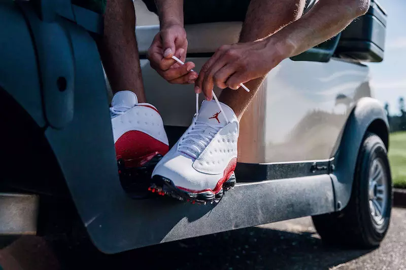 Air Jordan 13 Low Golf valge punane väljalaskekuupäev