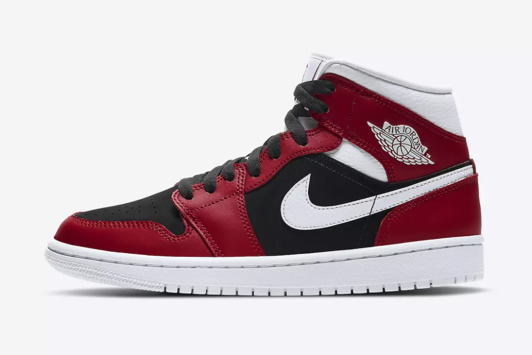 Air Jordan 1 Mid WMNS Gym أحمر أبيض أسود BQ6472-601 تاريخ الإصدار