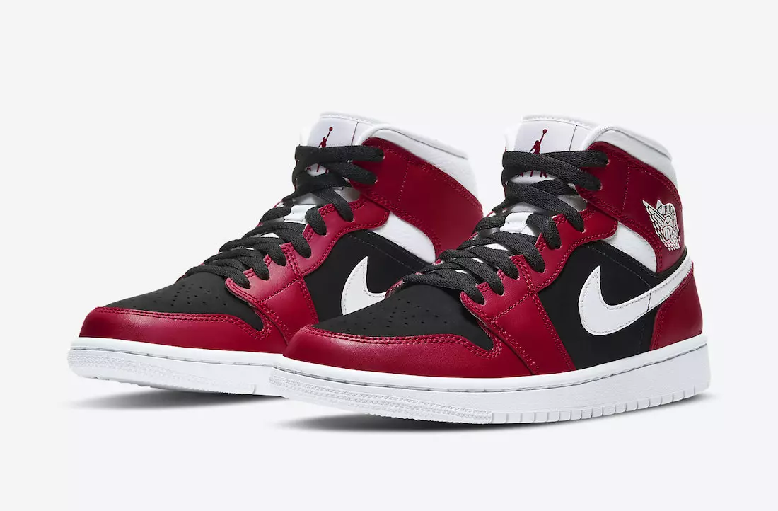 Air Jordan 1 Mid WMNS Gym Red Сафед Сиёҳ BQ6472-601 Санаи барориши