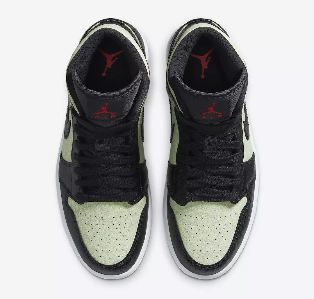 Air Jordan 1 Mid SE Black Barely Volt Chile Red CV5276-003 Išleidimo data