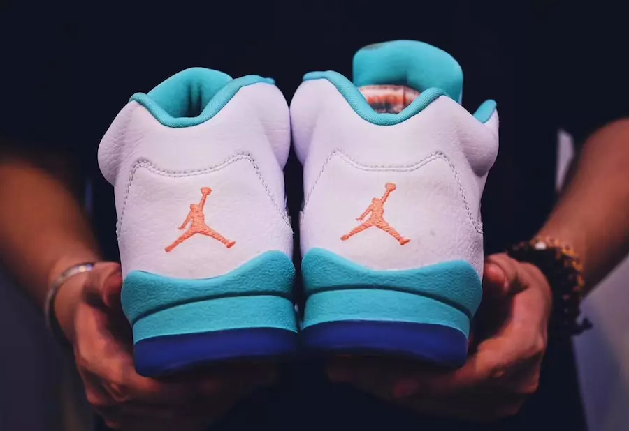 תאריך יציאה של Air Jordan 5 Miami Light Aqua