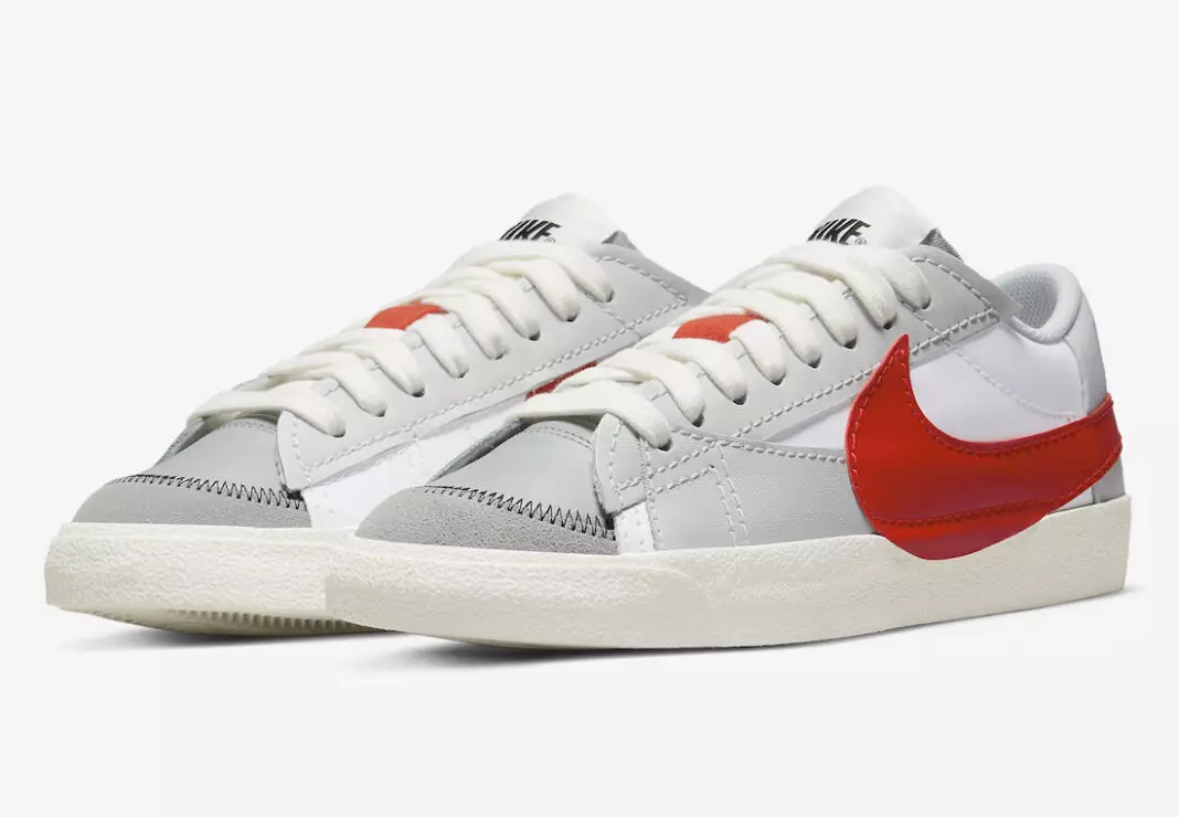 Nike Blazer Low Jumbo Grijs Rood DQ8769-100 Releasedatum