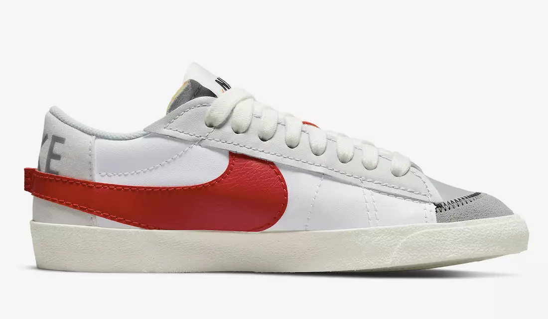 تاریخ انتشار Nike Blazer Low Jumbo Grey Red DQ8769-100