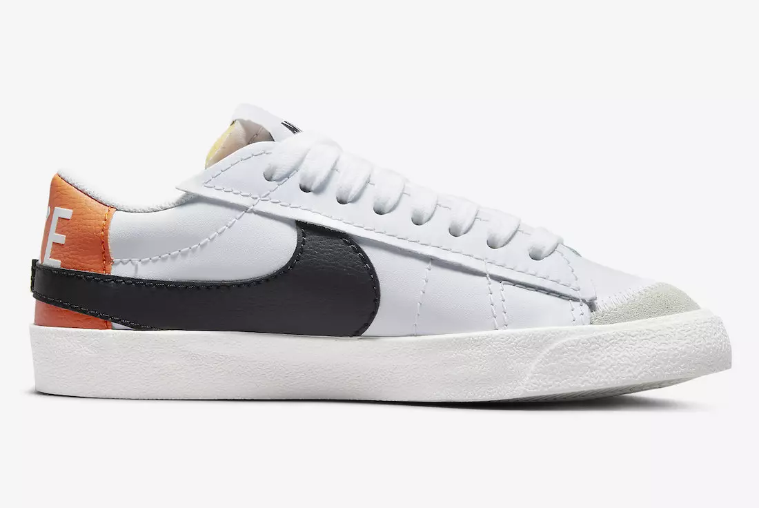 Nike Blazer Low Jumbo Glitch Swoosh White Black Magma Orange DV6484-100 Release Date