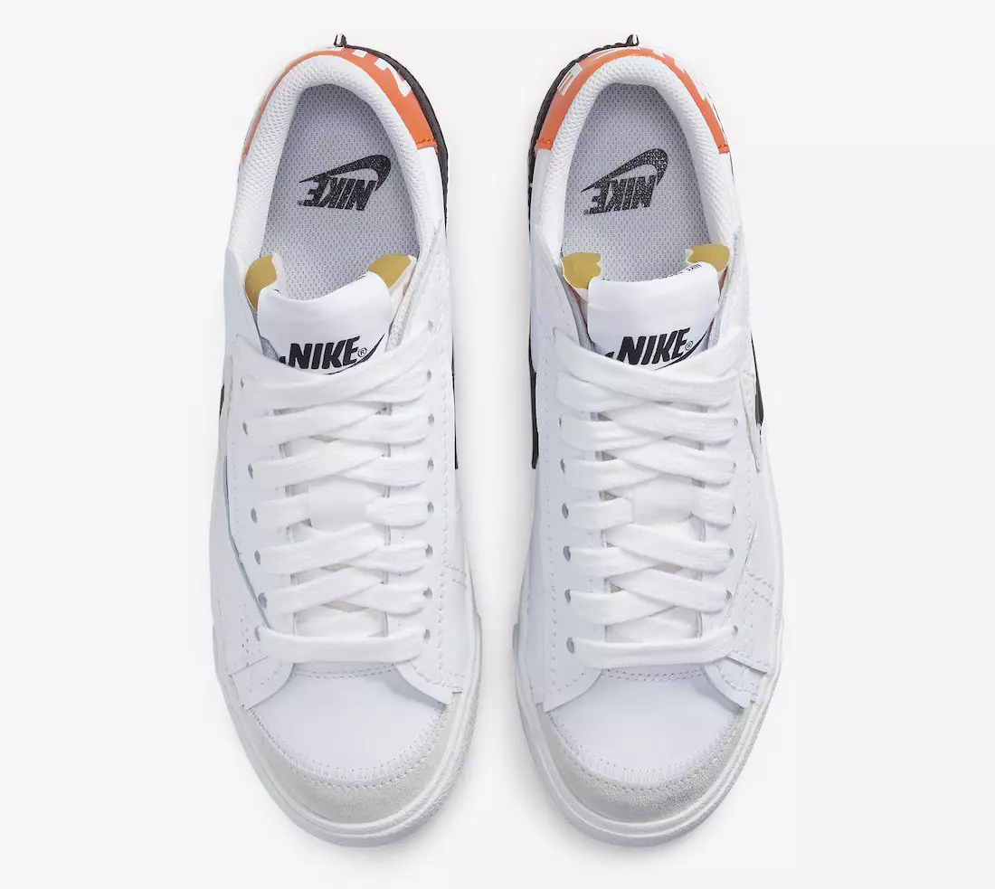 Nike Blazer Low Jumbo Glitch Swoosh Blanco Negro Magma Naranja DV6484-100 Fecha de lanzamiento