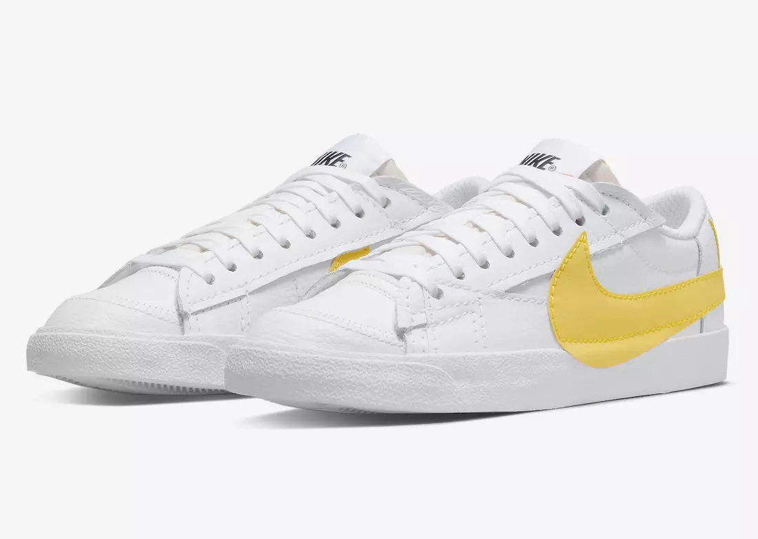 Nike Blazer Low Jumbo Með Gulum Swooshes fyrir vorið 2022