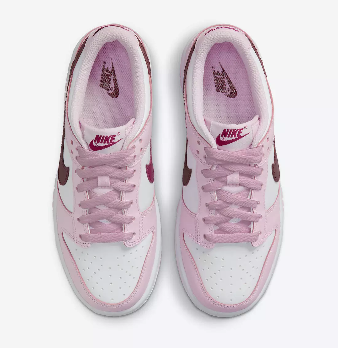 Nike Dunk Low GS Hvit Rosa Rød CW1590-601 Utgivelsesdato