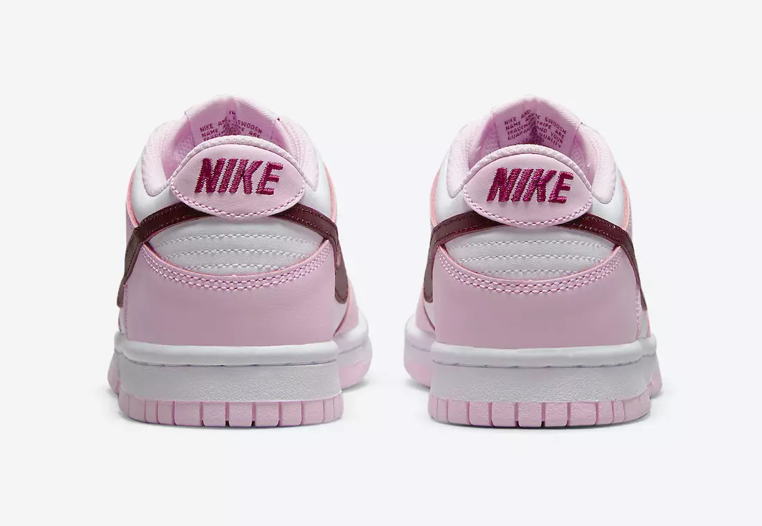 Nike Dunk Low GS White Pink Red CW1590-601 Tarehe ya Kutolewa