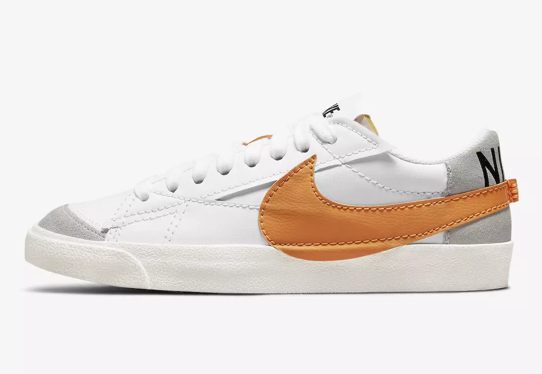 Nike Blazer Low Jumbo Með Appelsínugulum Swooshes