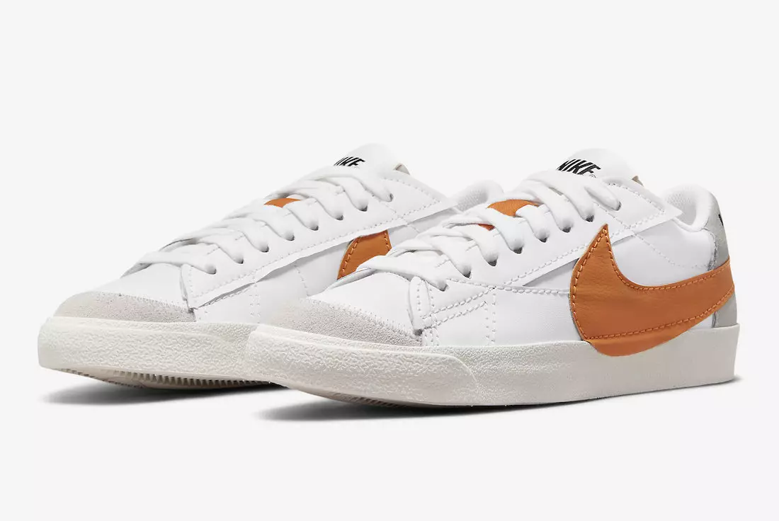 تاریخ انتشار Nike Blazer Low Jumbo White Orange DN2158-100