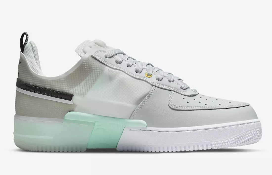 Nike Air Force 1 React Photon Dust Fehér Menta Hab Olive Aura DM0573-001 Megjelenés dátuma