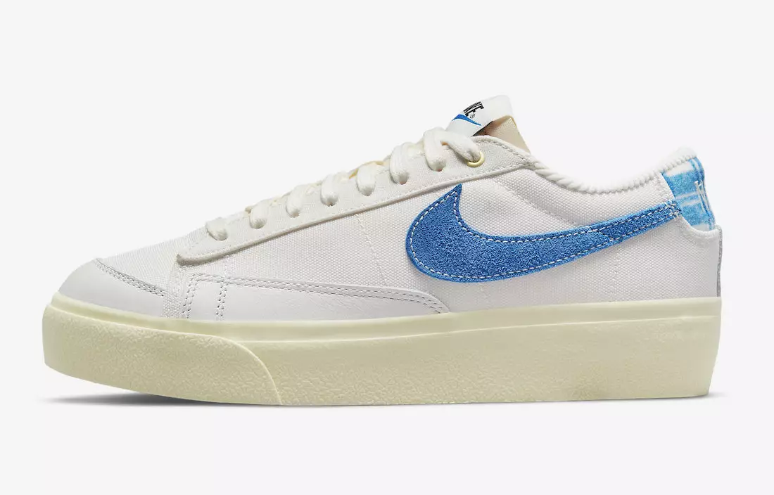 Fecha de lanzamiento de Nike Blazer Low Platform Sail Game Royal DO2371-133