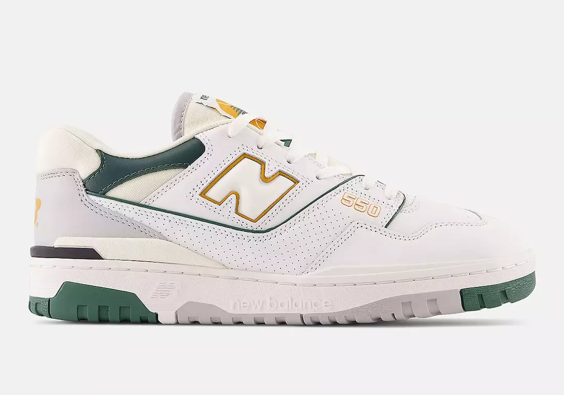 New Balance 550 được tiết lộ với màu trắng và xanh đồng hồ ban đêm