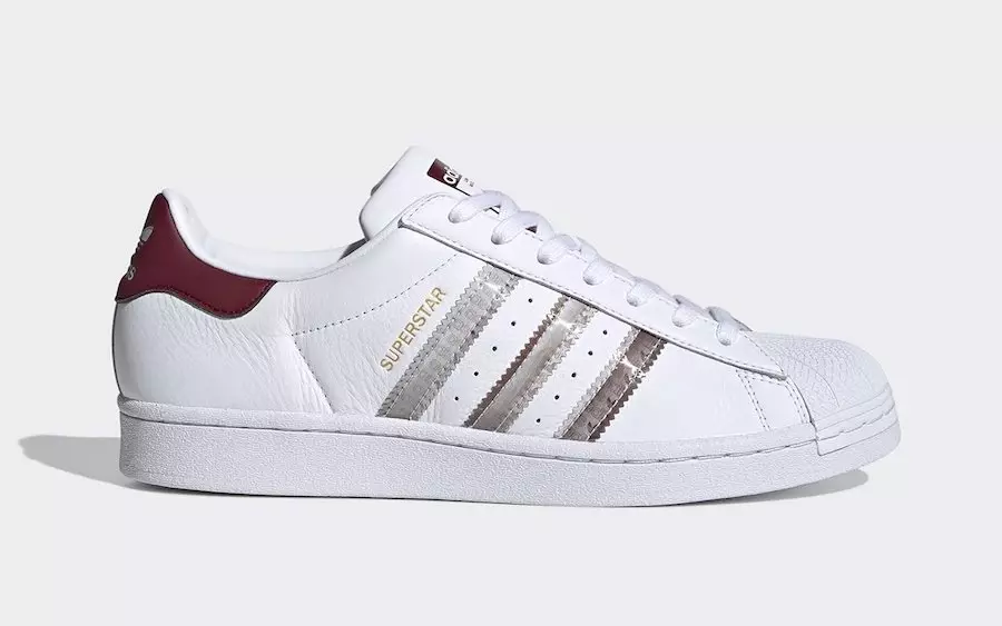 adidas Superstar White Burgundy FX4419 გამოშვების თარიღი