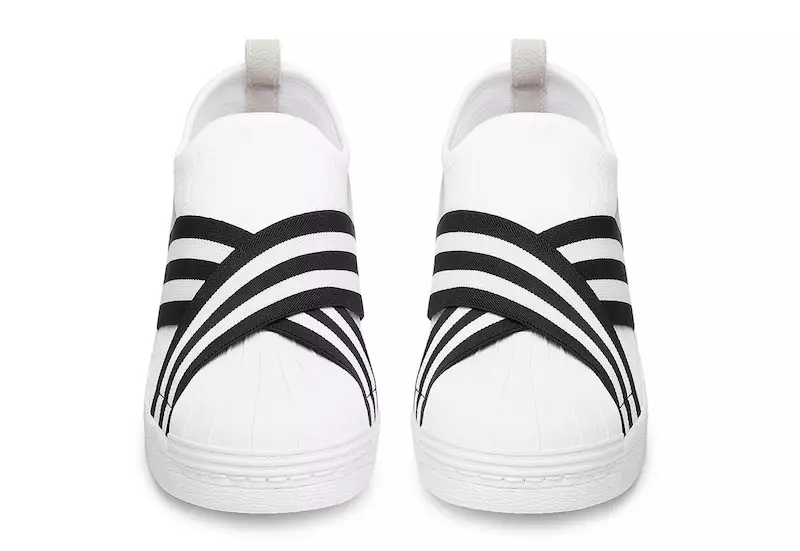 Witte adidas Superstar instapper voor bergbeklimmen