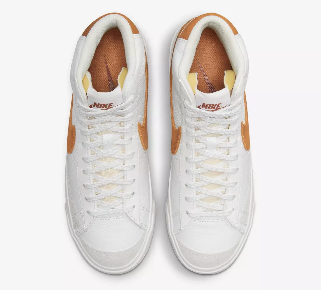 Nike Blazer Mid 77 White Orange Suede DX8948-100 תאריך שחרור